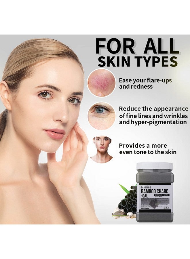 Nielies Jelly Mask, Facial Skin Care- Peel-Off Jelly Mask Set, Jelly masks for Facials Professional, Face Mask For Instant Hydration, Vegan Peel Off Face Mask, For Moisturizing (Regular, Bamboo) - Image 3