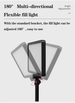 Arabest Led Photo Fill Light Dimmable 5600K,Color Filter with Adjustable Stand,15W 220V Portable Studio Lights for Photoshoot, Photography Video Lighting for Video Recording Streaming Filming  - Image 3