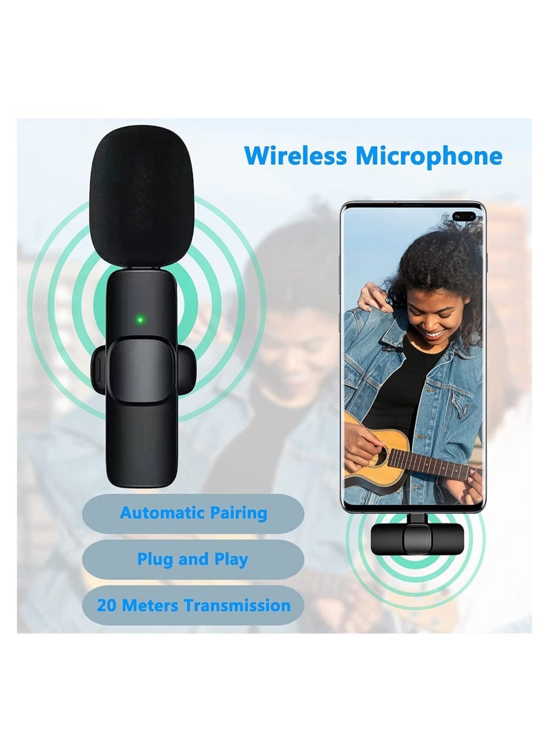Generic Wireless Microphone Lavalier for Android Smartphone - USB-C Wireless Lapel Microphone Plug-Play Mini MIC for TikTok YouTube Vlog.  - Image 2