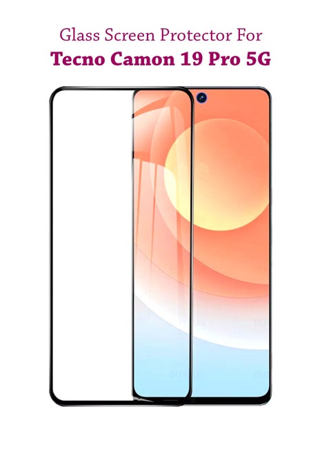 Tempered Glass Screen Protector For Tecno Camon 19 Pro 5G - Black