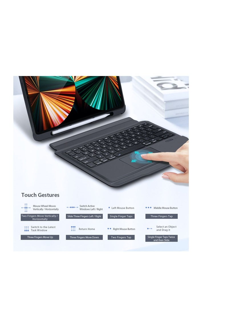 BRANDTECH - BrandTech SK01-10.2 Protective Case Black with Wireless Keyboard For iPad 10.2 - Image 1