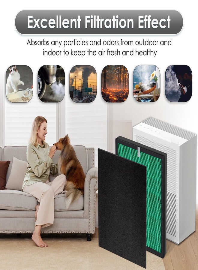 BRUVISH 2 Sets Airmega 150 Replacement Filter for Coway Airmega 150 Air Purifier, 2 Green Filters and 10 Active Carbon Filters, AP-1019C-FP - Image 5