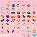 PPXMEEUDC Kids Kitchen Toy Accessories Kitchen Playset Pretend Cooking Play Pots Pans Utensils Cookware Food Fruit Veges Shopping Storage Basket Learning Present for Girls Boys - Image 4