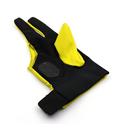 CUESOUL Professional Billiard Gloves Yellow-Wear on Right Hand Size L - Image 4