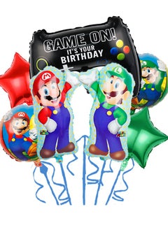 Party Party Balloon Birthday Decoration Combo Set Mario Balloon 6 Piece Birthday Party Supplies 