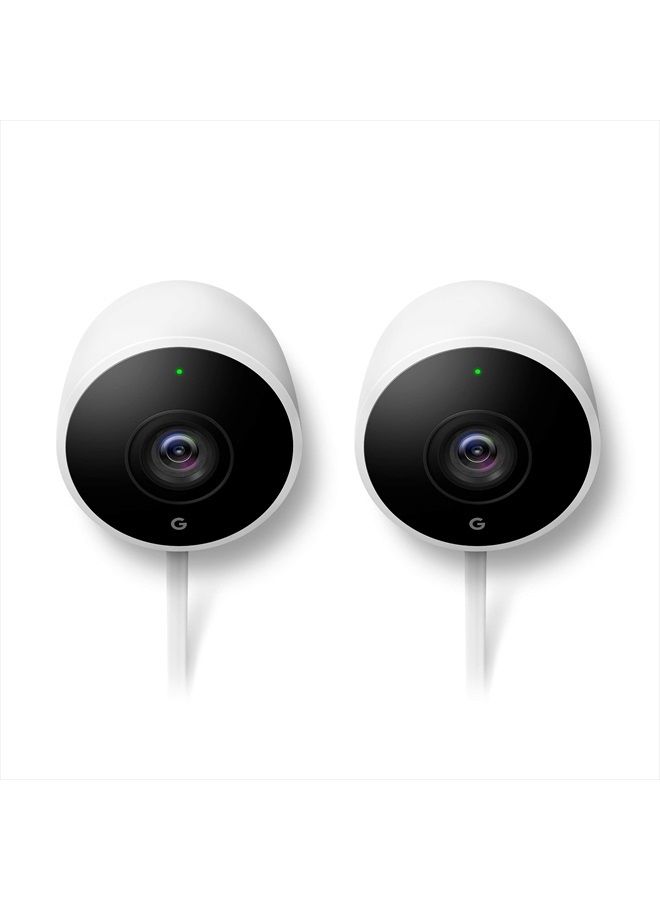 Google Nest Cam Outdoor 2-Pack - 1st Generation - Weatherproof Outdoor Camera - Surveillance Camera with Night Vision - Control with Your Phone - Image 1