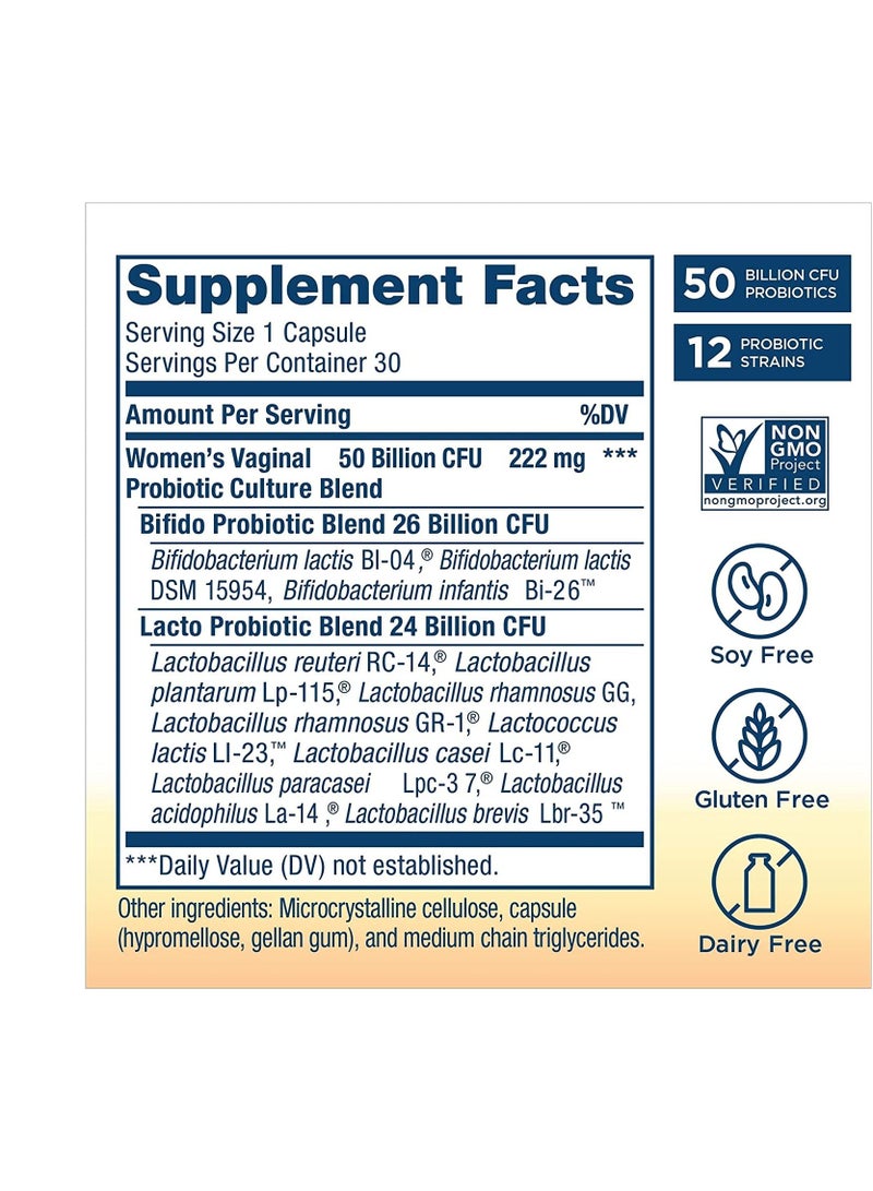 Renew Life Probiotic Ultimate Flora Vaginal Care 50B  30 Count - Image 3