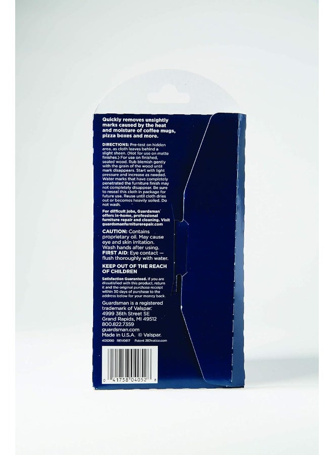 Guardsman Water Mark Remover Cloth - Erase White Rings & Haze Caused By Moisture and Heat - Reusable - Image 2