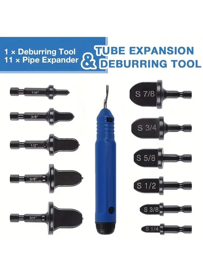 12pcs Copper Pipe Expander And Deburring Tool Set For AC Repair - Image 3