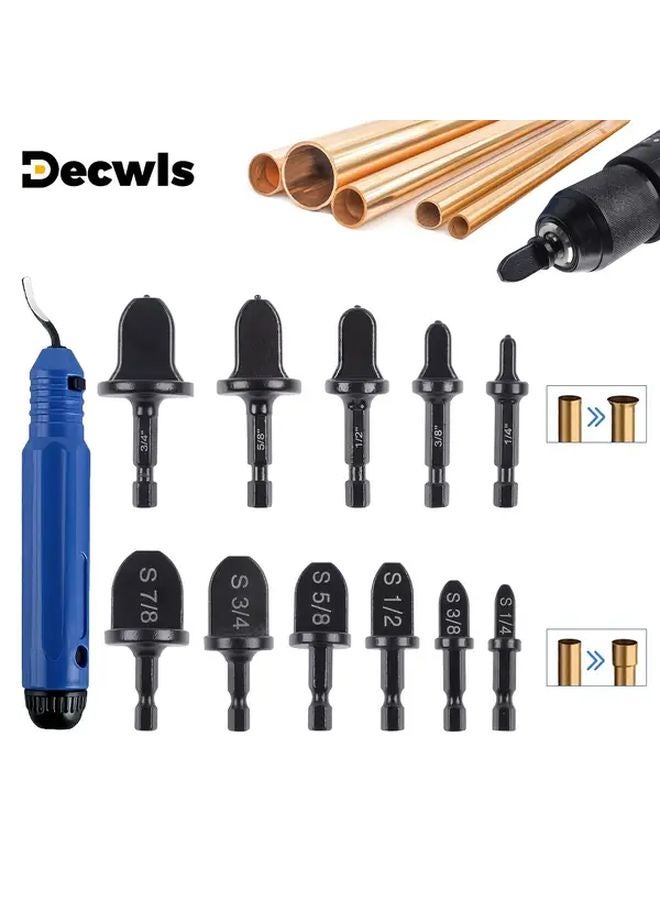 12pcs Copper Pipe Expander And Deburring Tool Set For AC Repair - Image 2