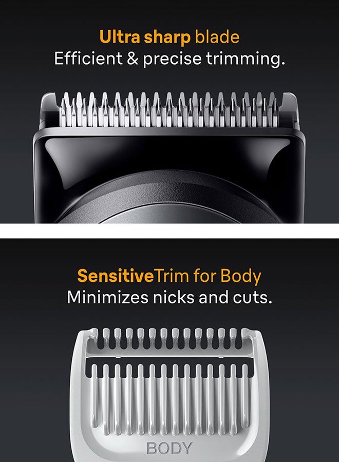 Braun All-in-One Kit Series 5, 7in1 Grooming, Ultra Sharp Blade, SensitiveTrim, AIO5520 Dark Grey - Image 4