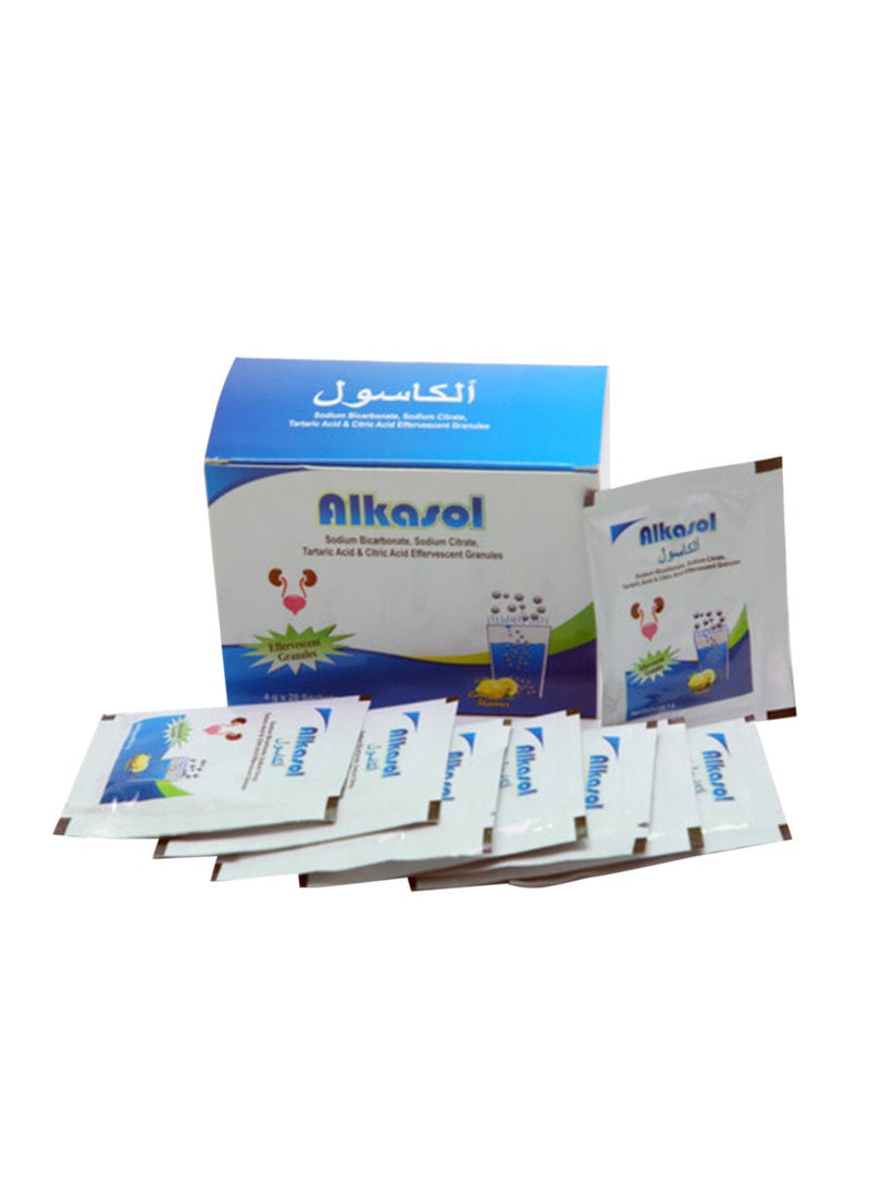 ALKASOL - Effervescent Granules 4Gm 28 Sachets, Lemon Flavor - Image 1