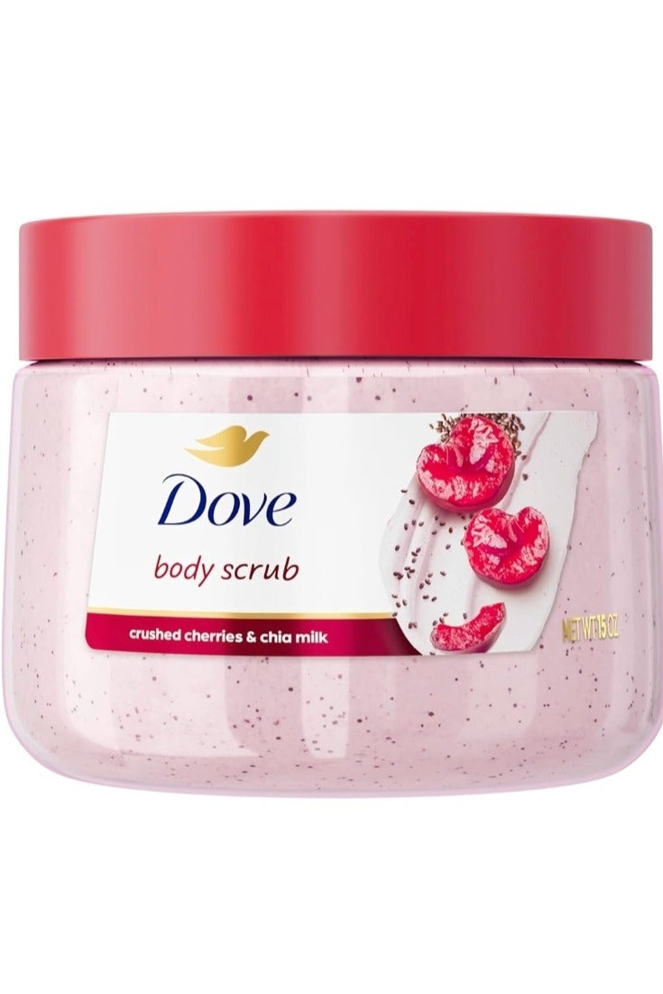 Dove Exfoliating Body Polish Crushed Cherries & Chia Milk 425g - Image 1