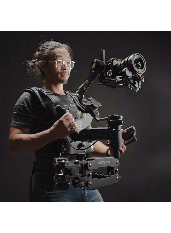 DF DIGITALFOTO Thanos Video Camera Gimbal Support Vest Stabilizer System with Adapter Arm - 5.5 to 26 lbs - Compatible with ZHIYUN Crane 3S, FeiyuTech Scorp Pro, DJI RS3/RS 4 Pro - Image 5