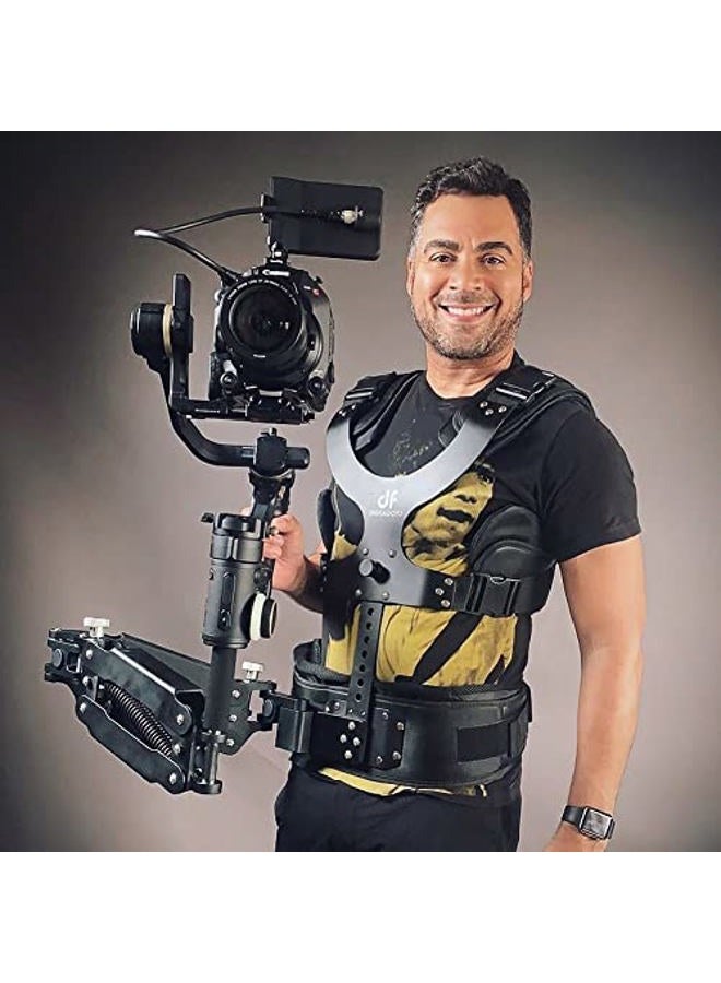 DF DIGITALFOTO Thanos Video Camera Gimbal Support Vest Stabilizer System with Adapter Arm - 5.5 to 26 lbs - Compatible with ZHIYUN Crane 3S, FeiyuTech Scorp Pro, DJI RS3/RS 4 Pro - Image 4