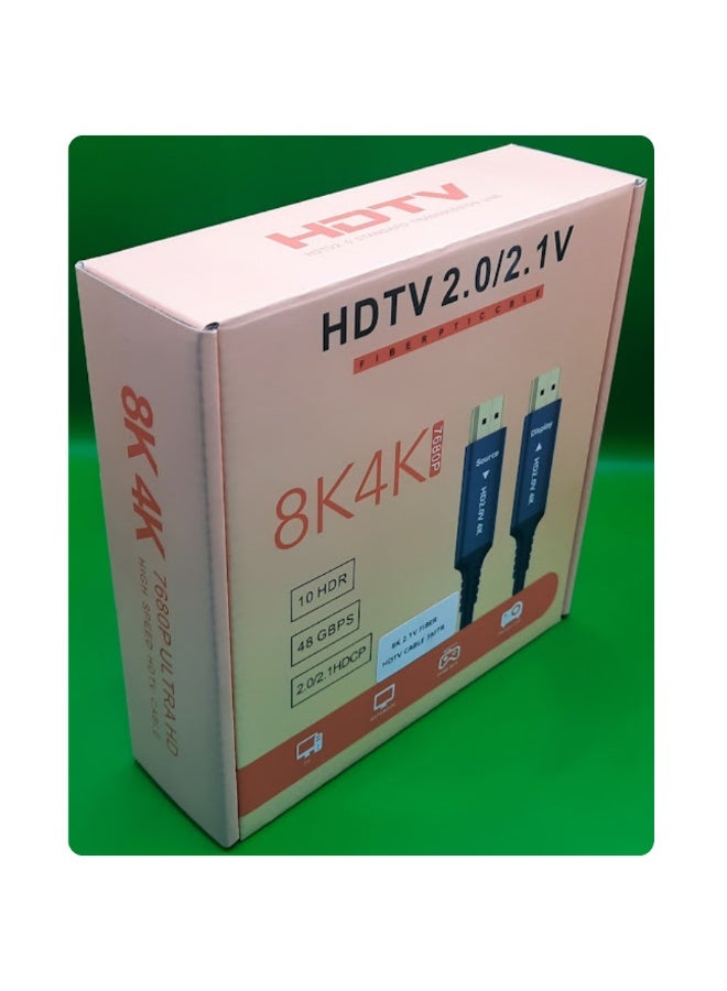 كابل HDMI 2.1 من الألياف الضوئية بدقة 8K بطول 3 أمتار - Image 2