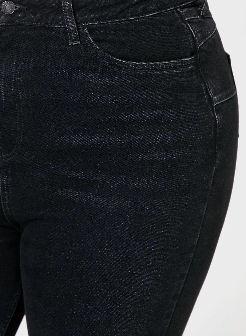 New Look Curve Dark Wash Mom Jeans