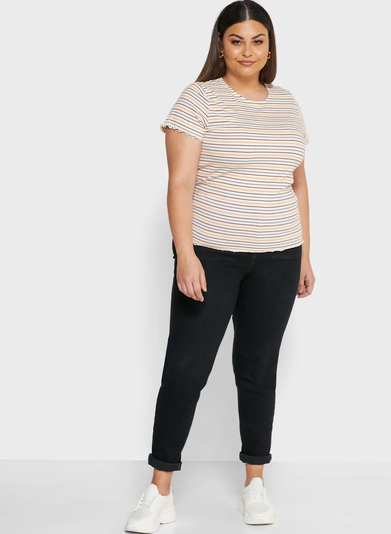 New Look Curve Dark Wash Mom Jeans