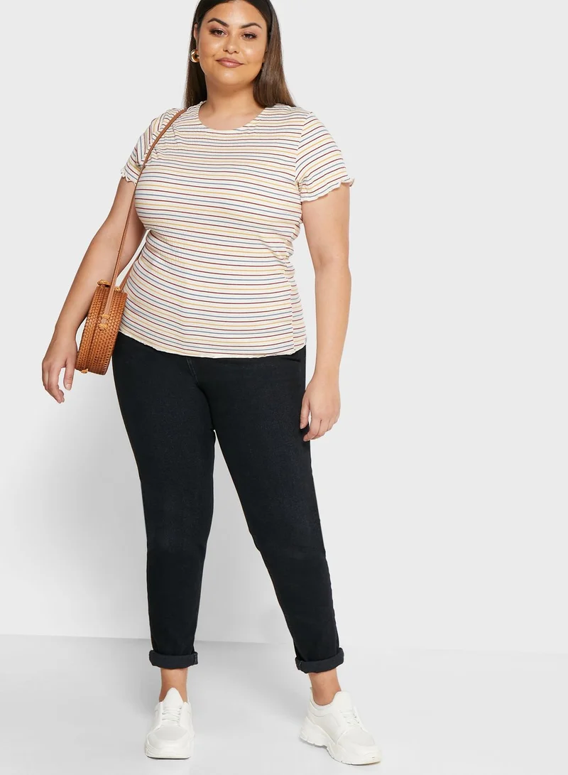 New Look Curve Dark Wash Mom Jeans
