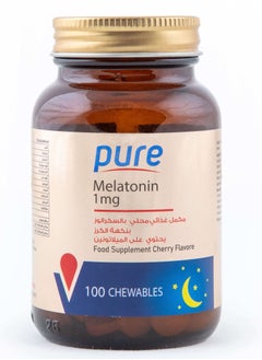pure Pure Pure Melatonin 1 mg 100 Chewable Tablets 