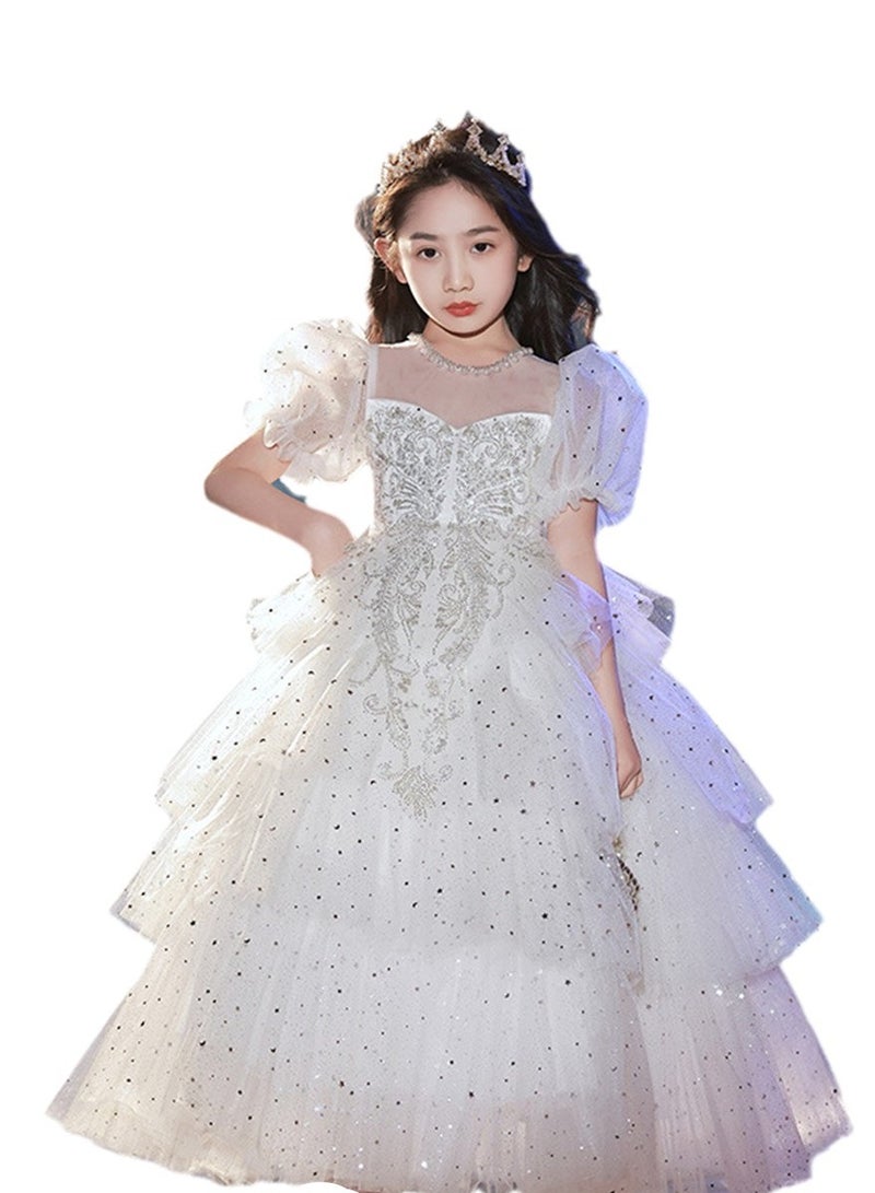 Children's dress princess dress wedding dress presenter birthday costume - Image 1