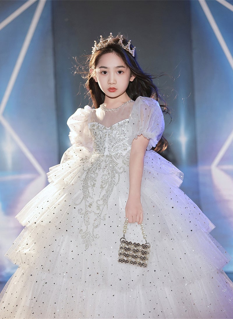 Children's dress princess dress wedding dress presenter birthday costume - Image 3