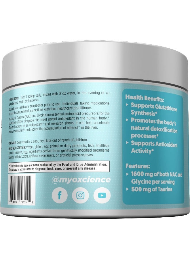 MYOXCIENCE Nac + Glycine Supreme N-Acetyl-L-Cysteine, Glycine And Taurine Combination, Powder - Image 5