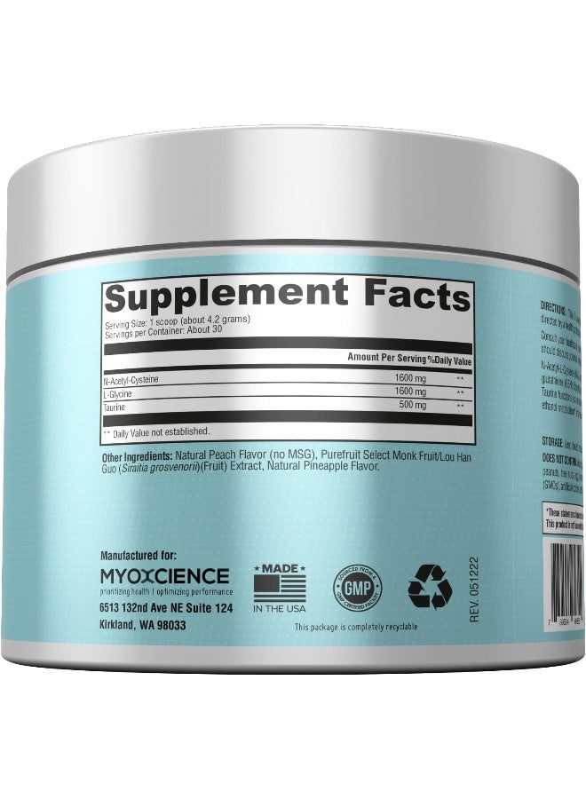 MYOXCIENCE Nac + Glycine Supreme N-Acetyl-L-Cysteine, Glycine And Taurine Combination, Powder - Image 3