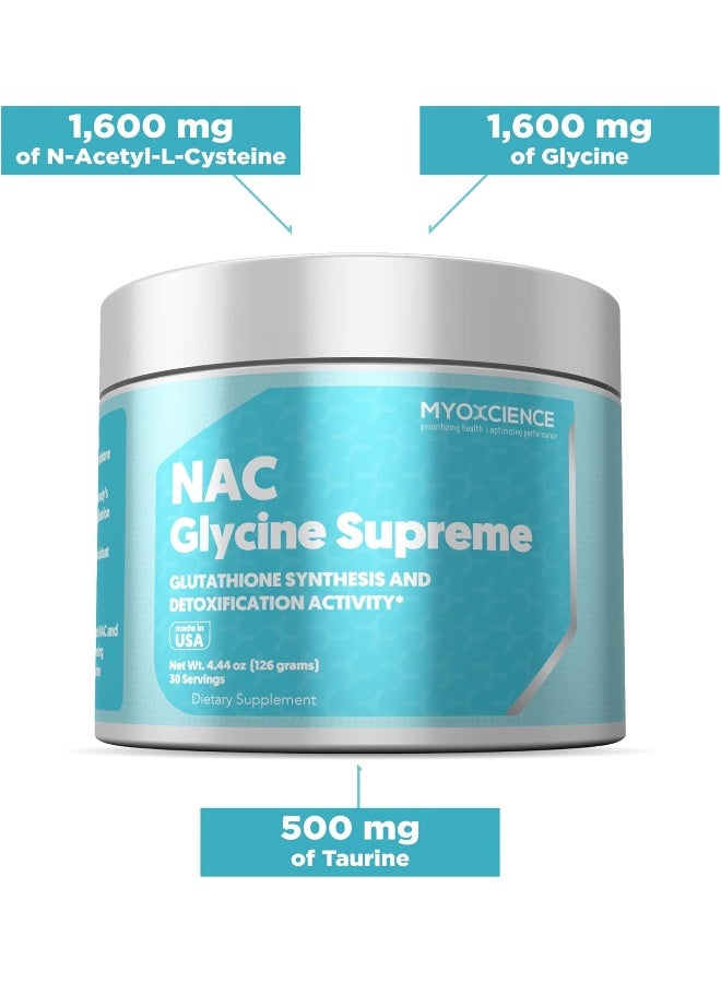 MYOXCIENCE Nac + Glycine Supreme N-Acetyl-L-Cysteine, Glycine And Taurine Combination, Powder - Image 4