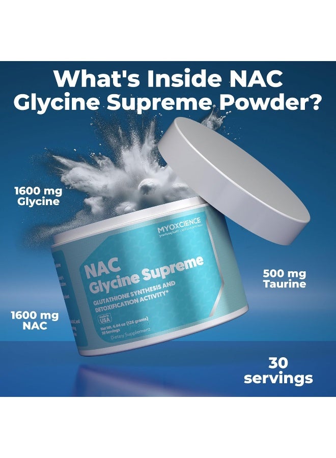 MYOXCIENCE Nac + Glycine Supreme N-Acetyl-L-Cysteine, Glycine And Taurine Combination, Powder - Image 2