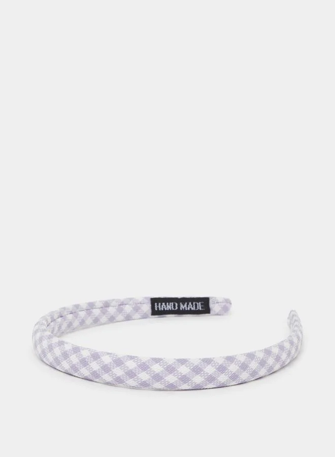 ستايلي Teen Girls Lilac Checked Headband