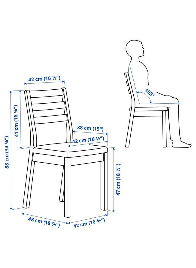 Zaboon Chair, Brown Oak Effect/Fridtuna Light Beige - Image 5