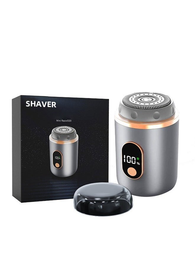 Generic Mini Electric Razor,Aluminum Alloy Body,3D Floating Shaver Head,Type-C Charging,use for 45 Days,IPX7 Waterproof,Mini Portable Shaver,Travel Razor,Mini Shaver,Suitable for Home,Car,Trave (grey) - Image 1