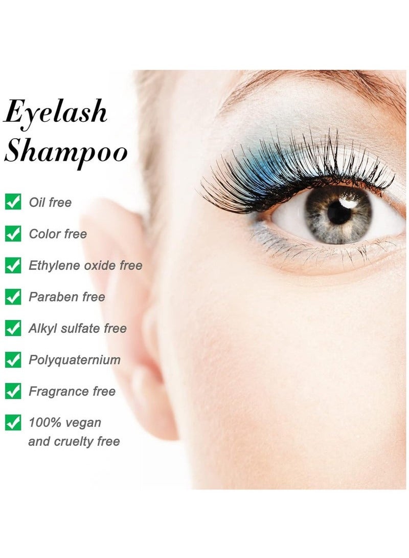 Elaimei Eyelash Extension Shampoo 50 ml / 1.7 FL.OZ + Brush - Eyelid Foam Cleaner - Lash Foam Shampoo - Eyelash Wash and Eyelash Bath for Extensions - Salon Use and Home Care - Image 3