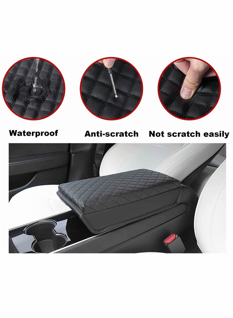 SYOSI Console Armrest Cover for Tesla Model 3 / Y, Hidden Storage Armrest Cushion Box Cover Console Seat Cover Center Console Lid Protector Pad Liner - Image 2