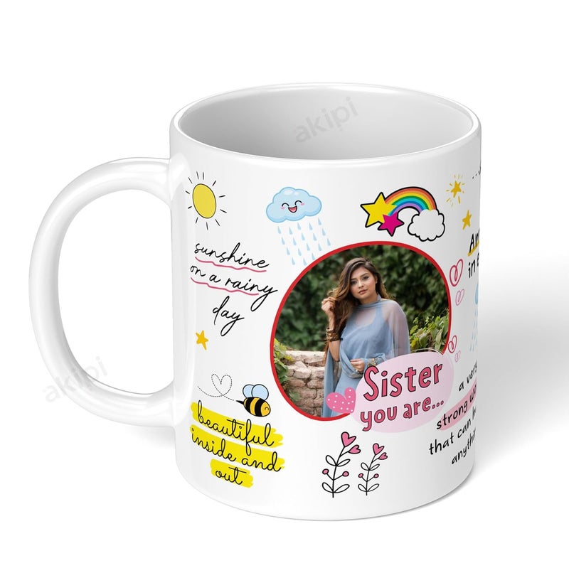 Akipi Sister You are Special Personalized Mug with Photo for Your Amazing Sister ARM728 11oz Ceramic CoffeeTea Cup Gift for Raksha Bandhan Birthdays or Any Occasion - Image 1