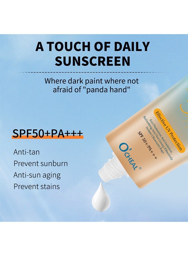 اوكيل واقية من الشمس - كريم عازل حماية فعالة من الأشعة فوق البنفسجية ، واقي من الشمس للوجه كريم غير لزج يحمي SPF50 (60 جم) - Image 2