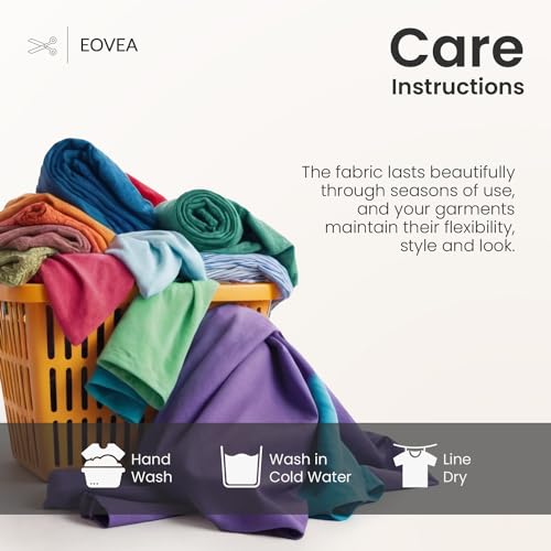 EOVEA - Nylon Spandex Fabric - Matte Tricot - 80% Nylon, 20% Spandex Swimwear Fabric - 4 Way Stretch Material for Activewear, Dance, Swimsuits, Yoga |Black, 2 Yard - Image 4