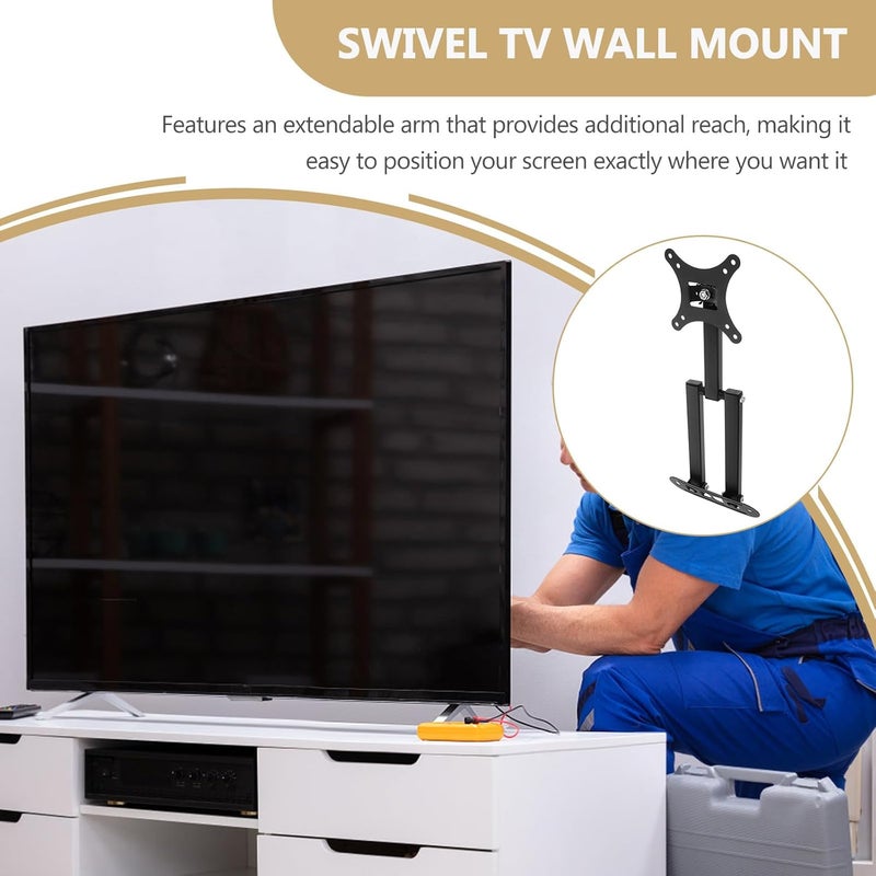 Generic Articulating Tv Wall Mount and LCD Monitor Holder for 14-24 Inch Screens, Space-Saving Extension Arm Bracket for Home and Office Wall Installation - Image 2