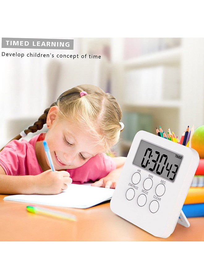 Generic - Digital Timer Clock Magnetic Cooking Countdown Alarm 24 Hours with LCD Screen Mute Mode for Studying Sports Office Classroom Library - Image 1