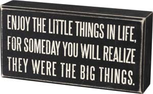 Primitives by Kathy 15861 Classic Box Sign  8 x 4-Inches  Enjoy The Little Things - Image 3
