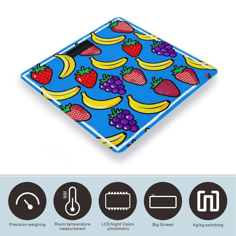 Popular Art Weight Scale Household High Precision Digital Body Scale Cute Compact Slim Bathroom Scale Sleek Modern Personal Body Weighing Machine for Bedroom Kitchen and Bathroom - Image 3