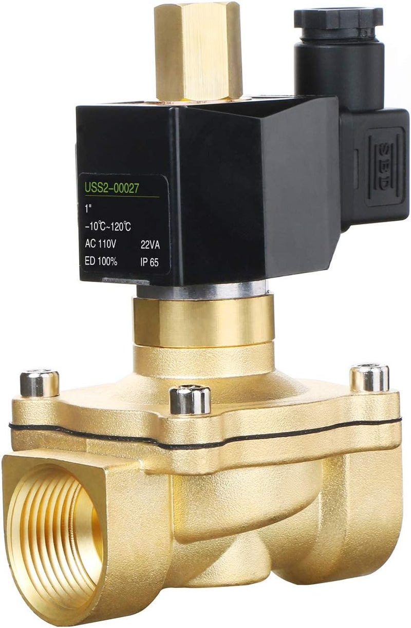 U.S. Solid صمام كهربائي سولينويد نحاسي 1" من يو. إس. سوليد 110 فولت تيار متردد مفتوح عادة - Image 4