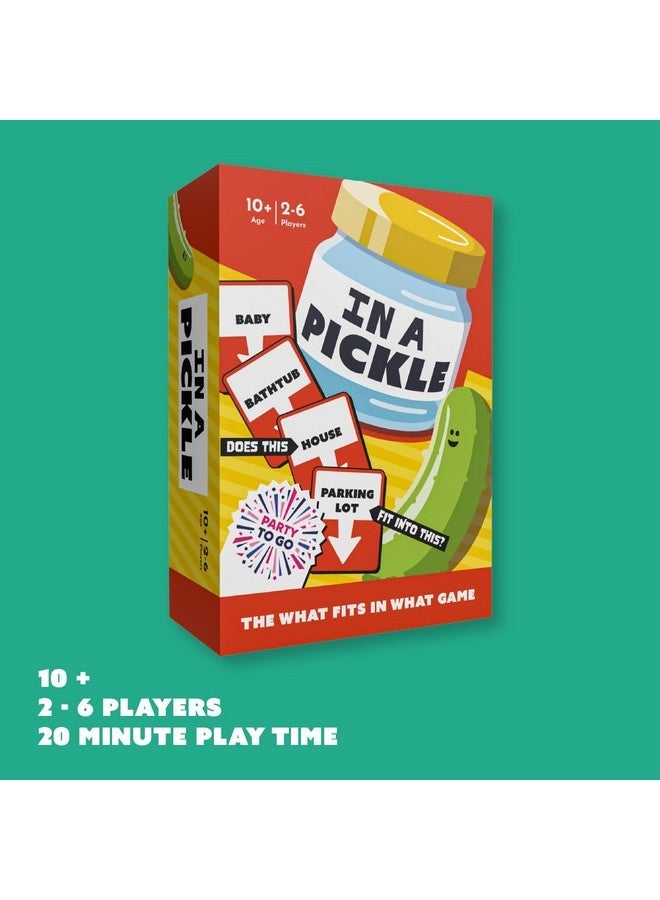 غايمرايت Gamewright - Party to Go - في مخلل - لعبة ورق - العمر 10+ ، 2-6 لاعبين - Image 2