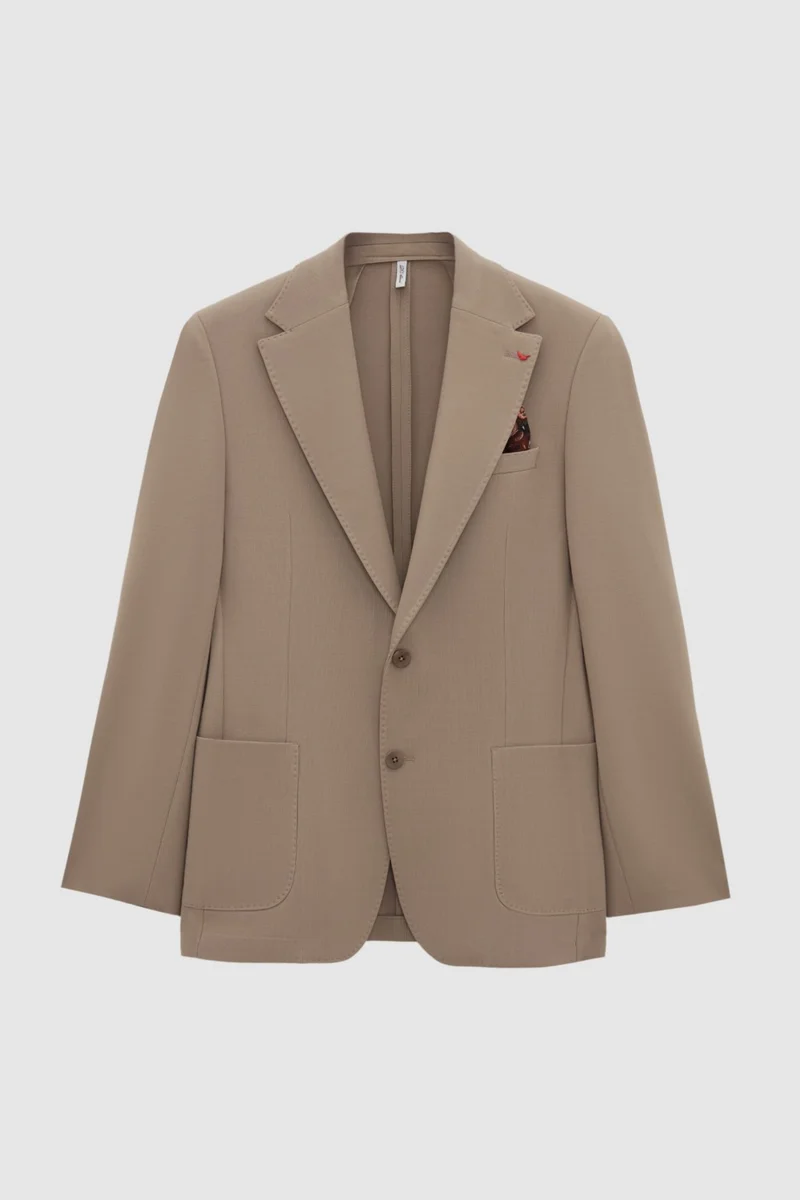 D'S DAMAT Ds Damat Slim Fit Beige Knitted Fabric Jacket