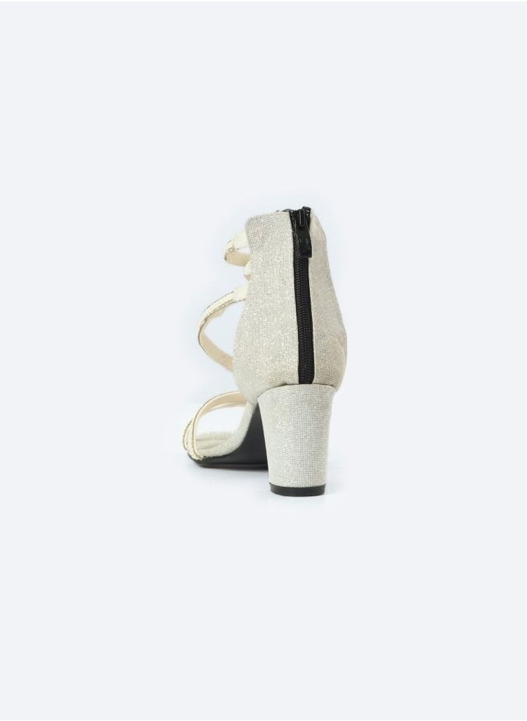 Zahwa - Half-boot Leather Sandals With Diamond-studded 5 Barrettes And 7cm Medium Height Heels - Image 1