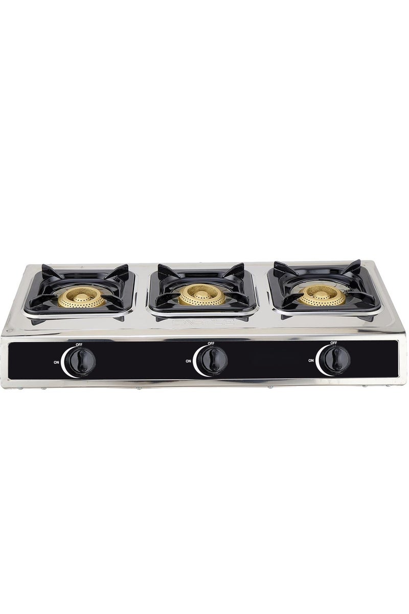 3 Burners Gas Stove Auto Ignition With Stainless Steel Surface  - Image 2