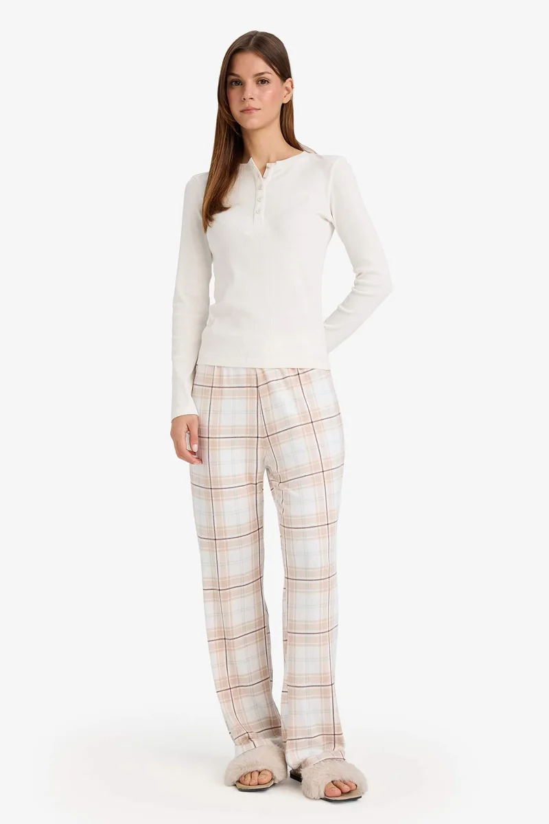 ديفاكتو Regular Fit Plaid Pajama Pants