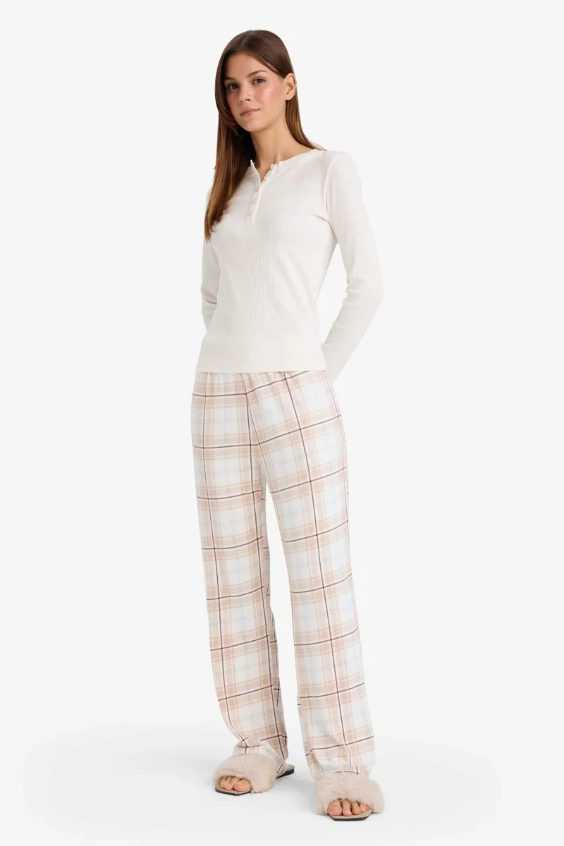 ديفاكتو Regular Fit Plaid Pajama Pants