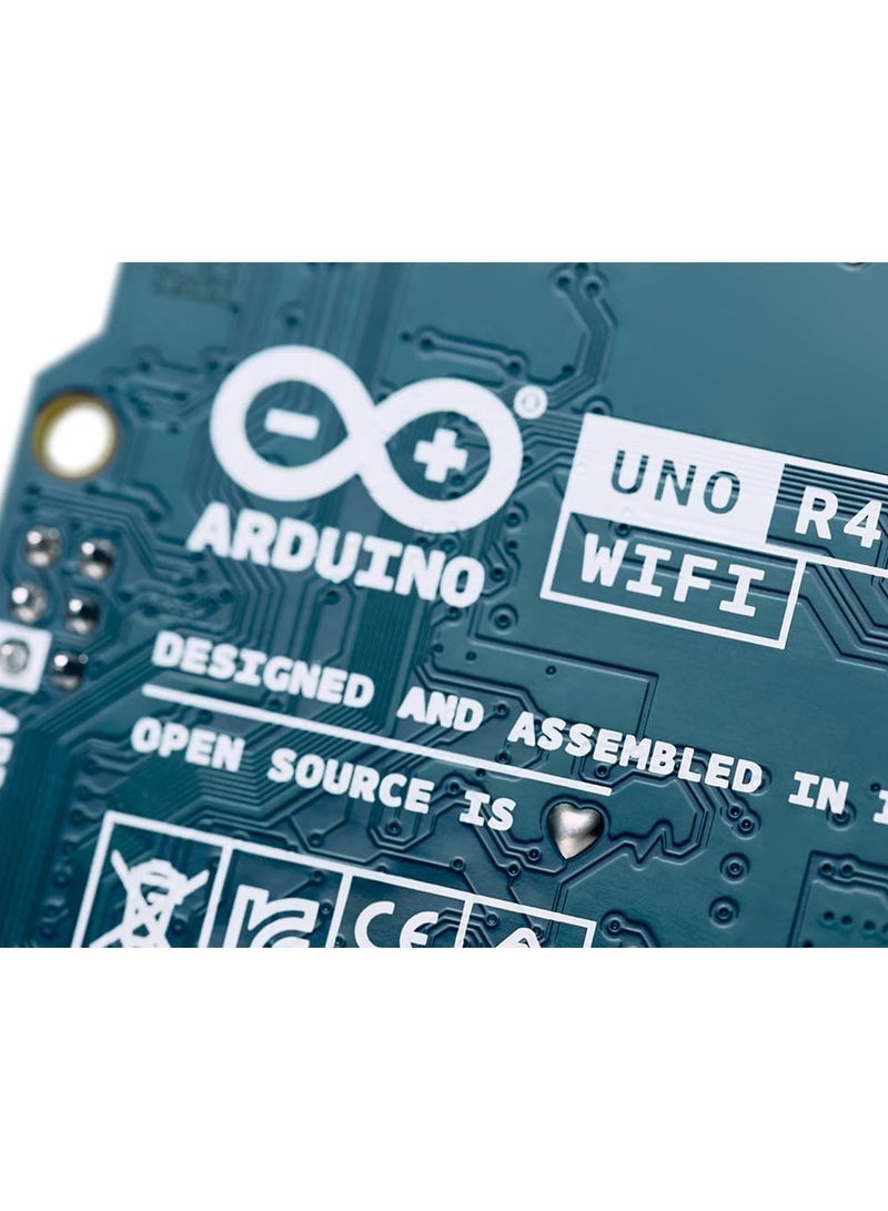 Arduino UNO R4 WiFi Development Board - Renesas RA4M1 / ESP32-S3 - Wi-Fi, RoHS Compliant, Bluetooth IoT ESP32 IIC LCD1602 OLED, USB-C, CAN, DAC, OP AMP, Qwiic Connector, 12x8 LED Matrix